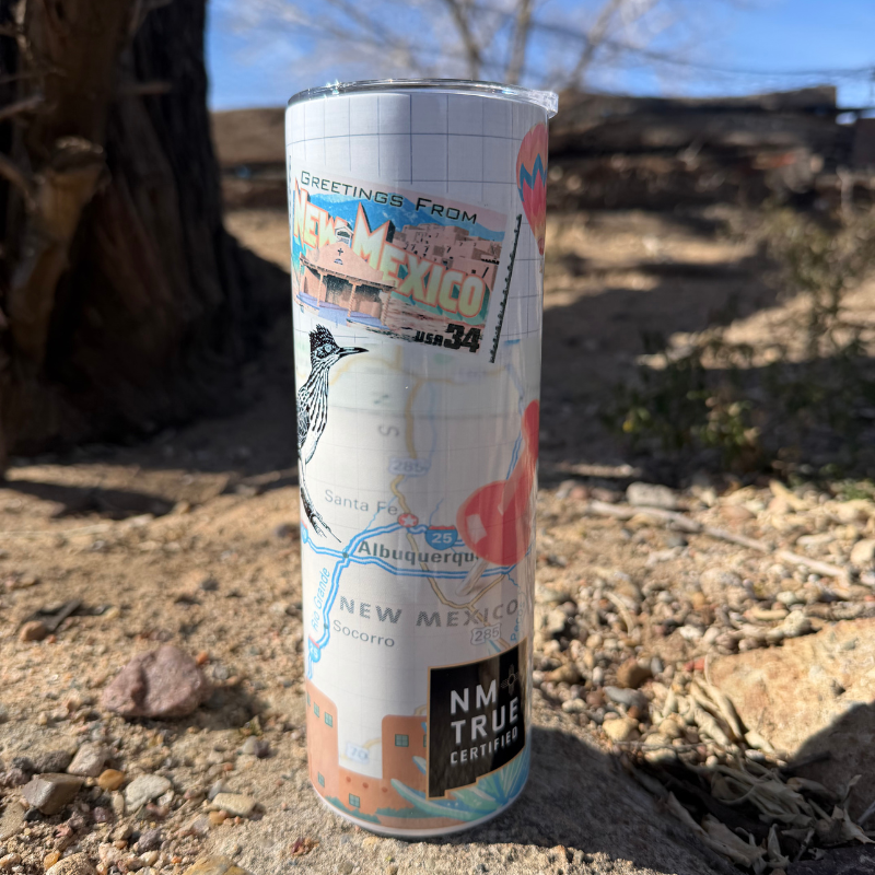New Mexico License Plate Sublimated Tumbler