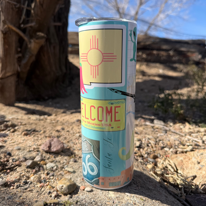 New Mexico License Plate Sublimated Tumbler