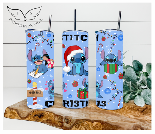 “20oz Stitch Christmas" Sublimated Tumbler