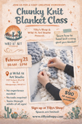 Chunky Knit Blanket Class @ Wild At Art Studio