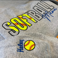 Embroidered “Softball Mom" Crewneck