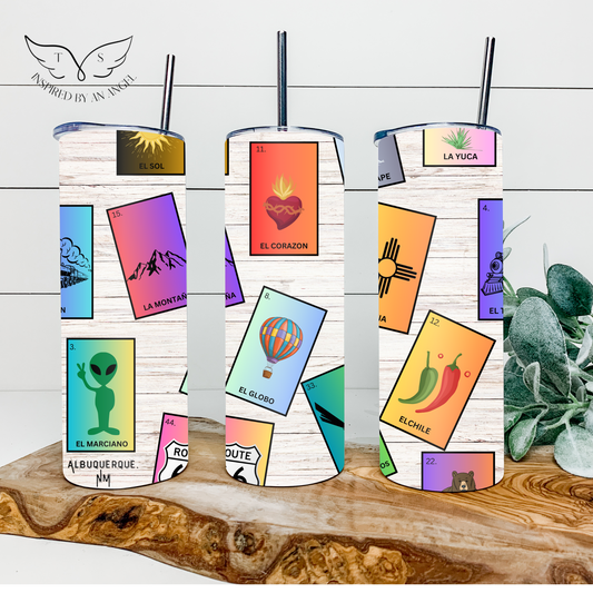 "NM loteria" Sublimated Tumbler