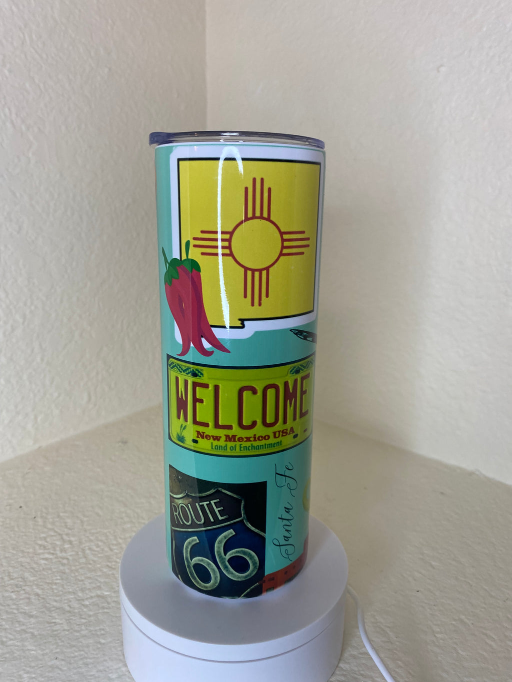 New Mexico License Plate Sublimated Tumbler