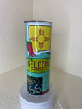 New Mexico License Plate Sublimated Tumbler