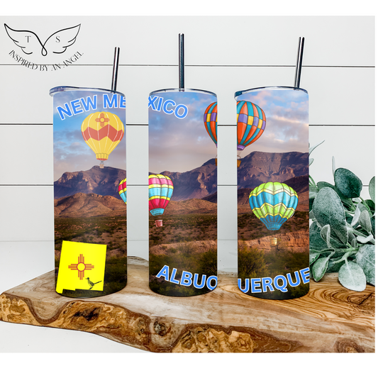 "NM Hot Air Balloon" Sublimated Tumbler