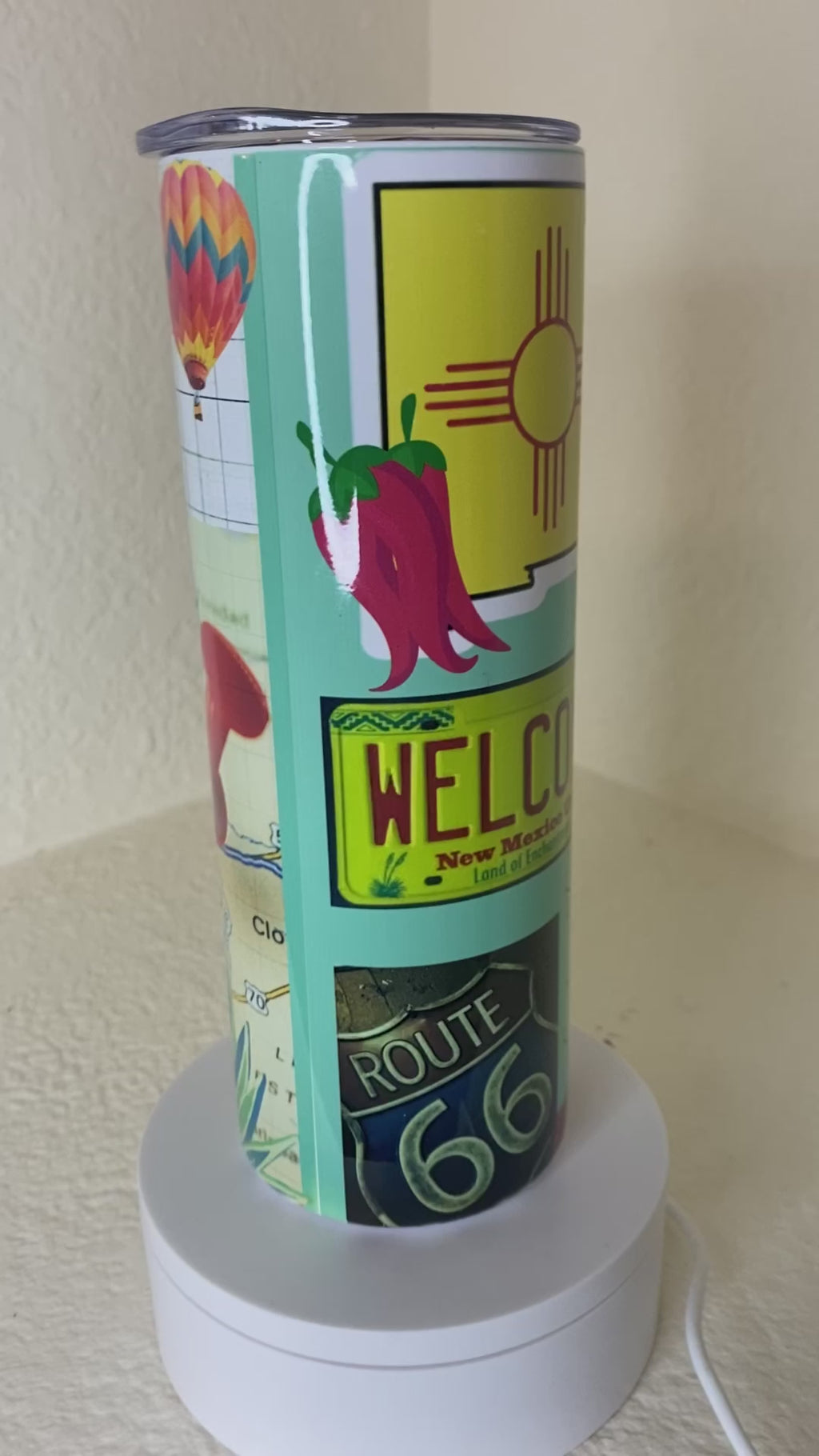 New Mexico License Plate Sublimated Tumbler