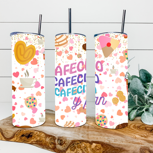 "Cafecito y Pan” Sublimated Tumbler